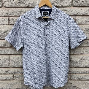Men's Casual Floral Button-Down Shirt
